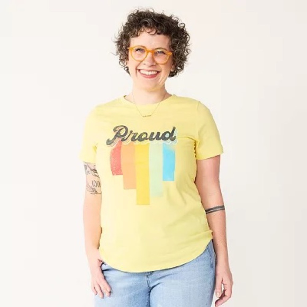Pastel, yellow, proud shirt